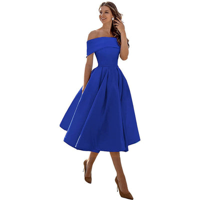 Elegantes schulterfreies Abendkleid