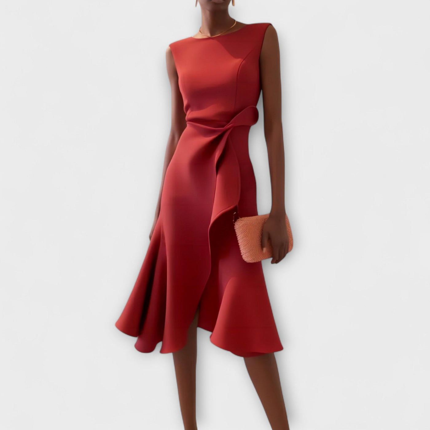 Zandelle | Asymmetrisches Midi-Kleid mit Drapierung