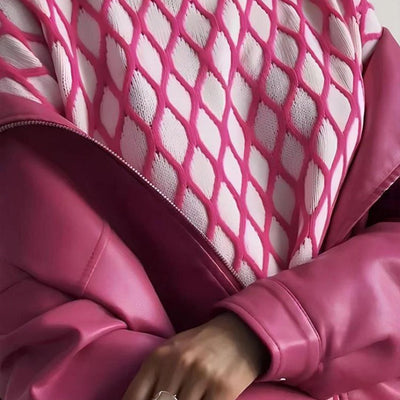 Amely - Gemusterter Pullover mit Ballonärmeln