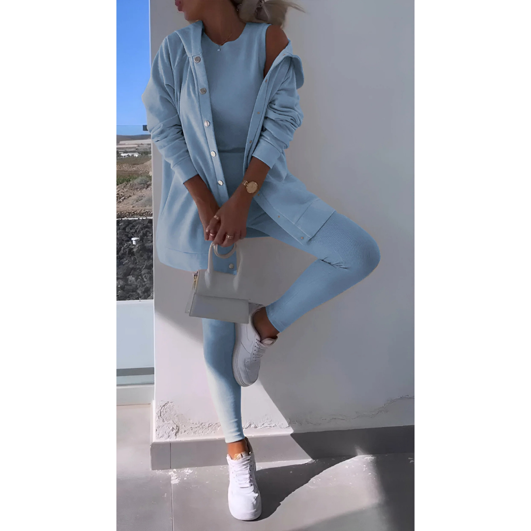 Bequemes Dreiteiliges Lounge Set Für Damen | Leicht