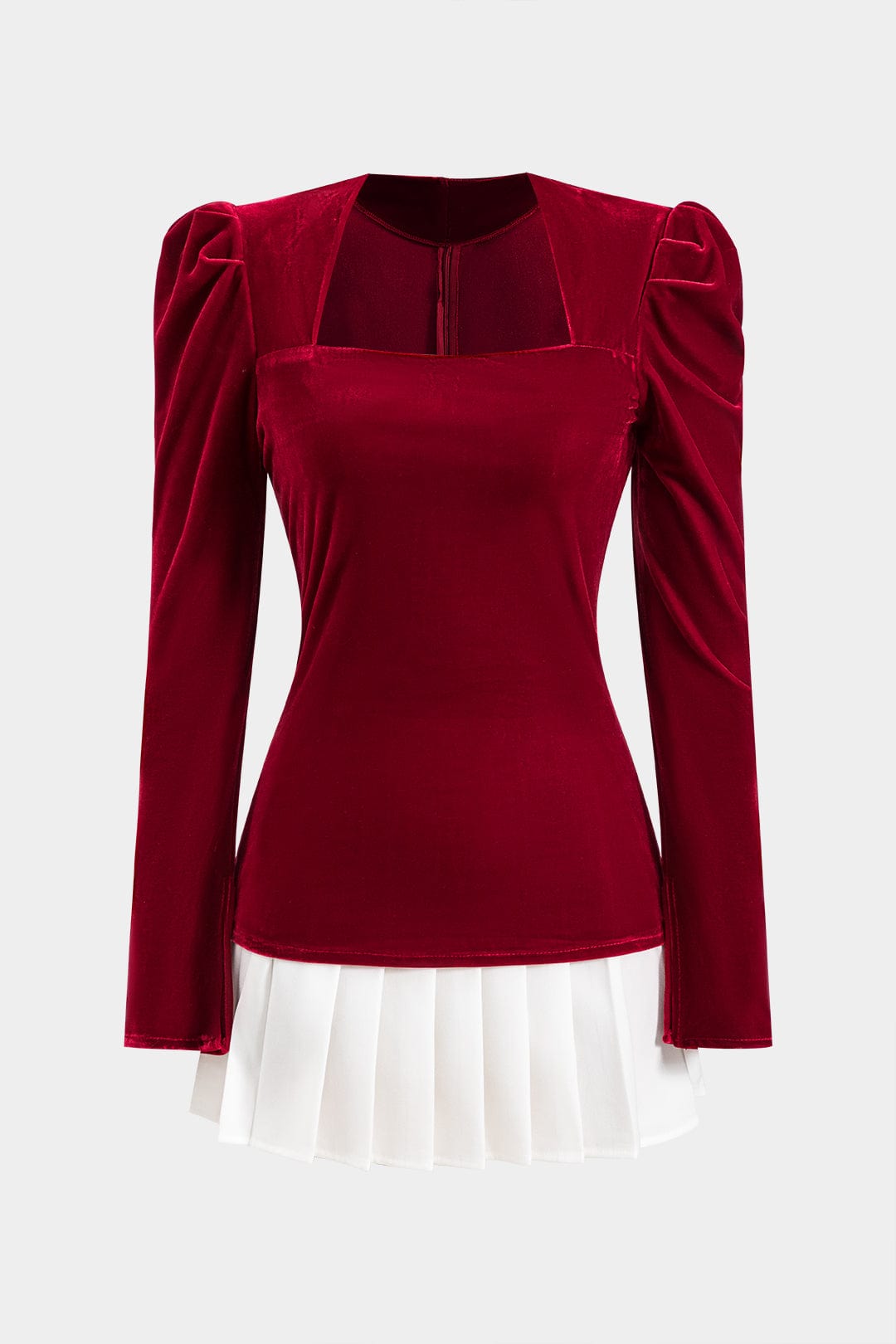 Fritzi | Edles Samt-Top mit Plisseerock