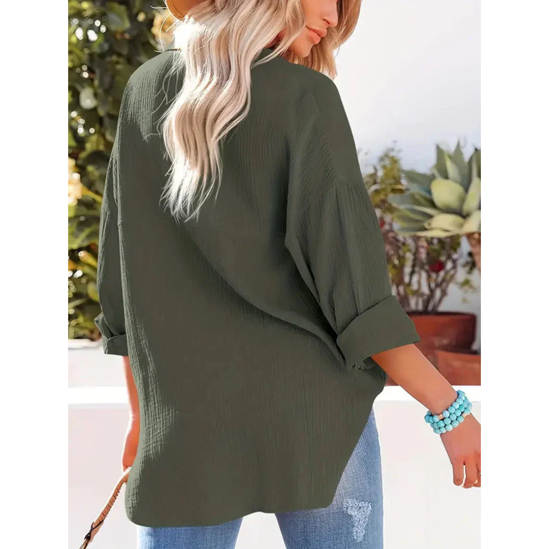 Langärmliges Freizeithemd Für Damen | Button Down