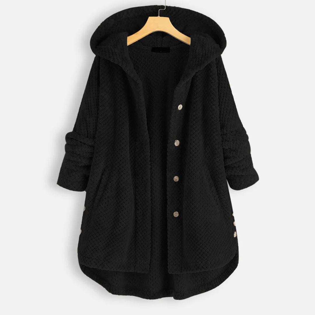 Button Down Jacke Mit Kapuze Für Damen | Warm