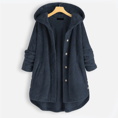 Button Down Jacke Mit Kapuze Für Damen | Warm