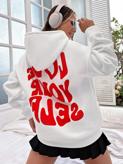 Rückenbedruckter Hoodie für Damen