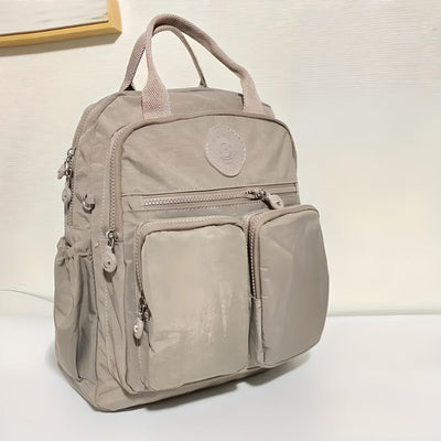Gepolsterter Damen Rucksack Mit Seitentaschen | Mit Reißverschluss