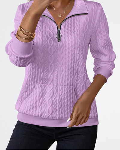 Celeste - Weicher Strick Zip-Pullover