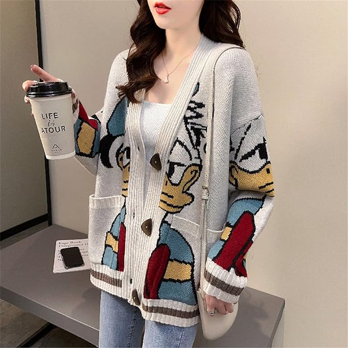 Ingrid | Donald Cartoon Pullover Oberteil