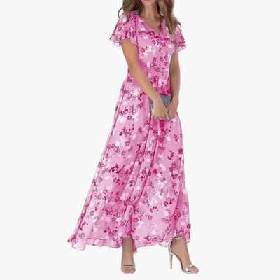 Kaylee | Maxi-Kleid mit Floral-Design und Flatterärmeln