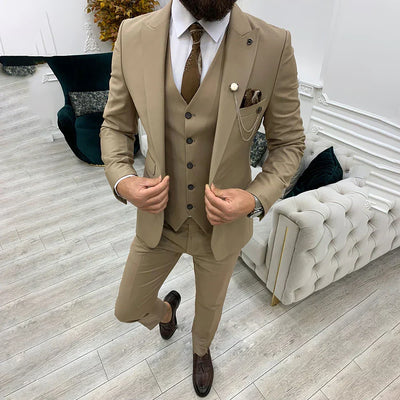 3 Teiliger Hochzeitsgastanzug Für Herren | Slim Fit