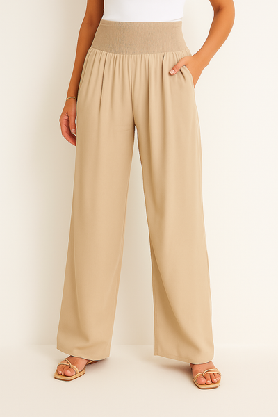 Weite Hose mit elastischem Bund