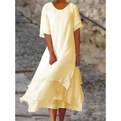 Bequemes Elegantes Frauenkleid | Midi