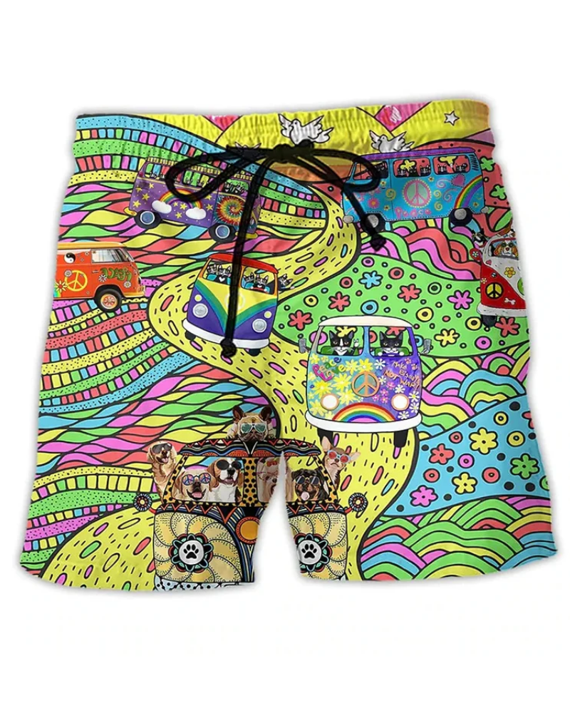 Herren Trendige Graffiti Badeshorts | Bequem und Schnell Trocknend