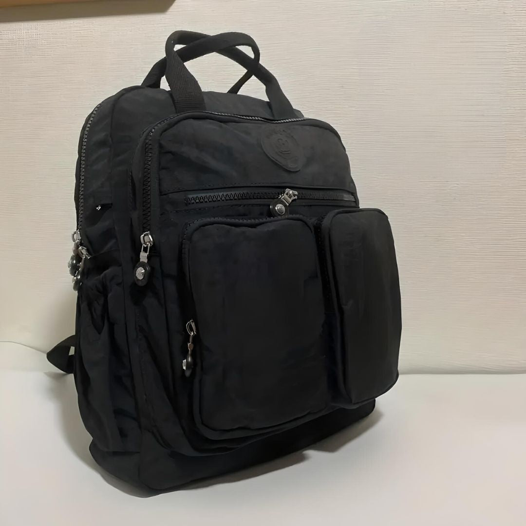 Gepolsterter Damen Rucksack Mit Seitentaschen | Mit Reißverschluss