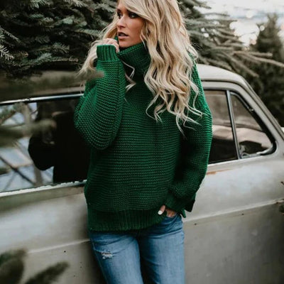 Kia - Grobstrick-Pullover mit Rollkragen