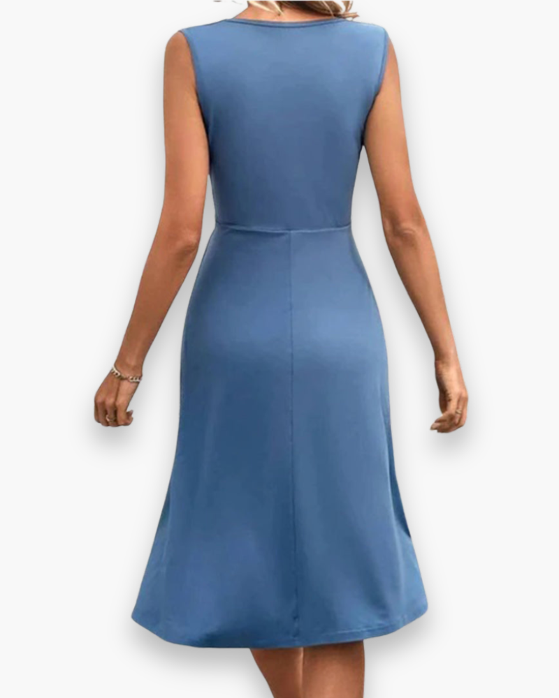 Damen Luftiges Elegantes Kleid | Midi