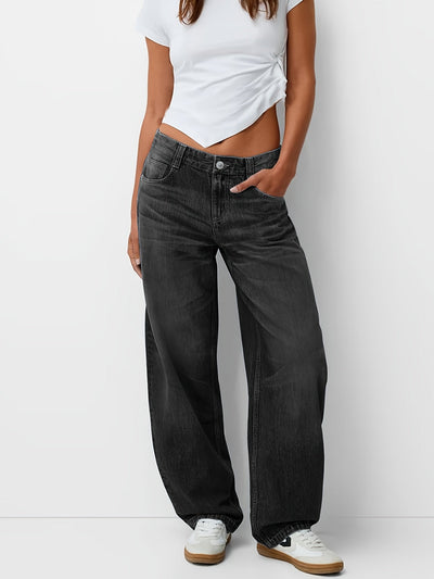 Baggy Jeans Damen | Locker Geschnitten Mit Geradem Bein