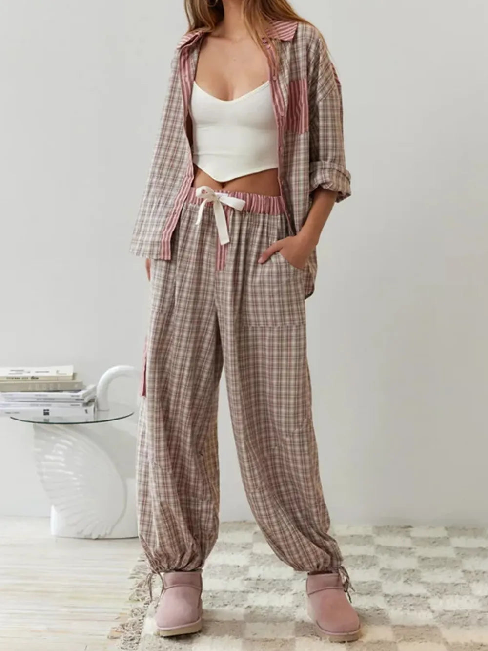 Zweiteiliges lässiges Pyjama Set