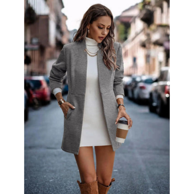 Eleganter Mantel Mit Langen Ärmeln Für Damen | Arbeit