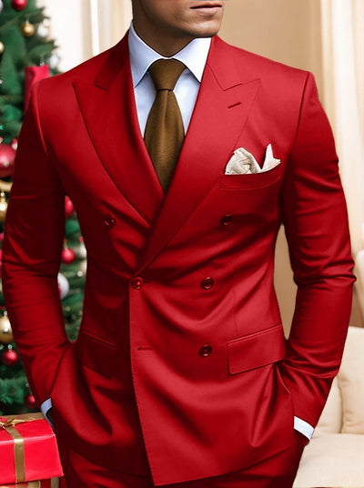 Herren Elegante Zweireihig Formell Hochzeitsgast Anzug Set | Zweiteiliges Set