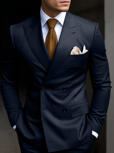 Herren Elegante Zweireihig Formell Hochzeitsgast Anzug Set | Zweiteiliges Set