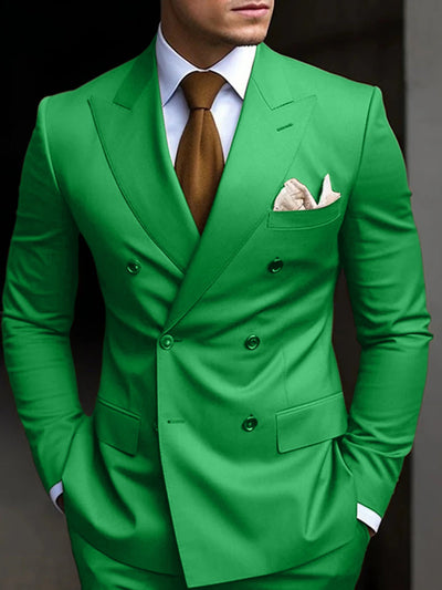 Herren Elegante Zweireihig Formell Hochzeitsgast Anzug Set | Zweiteiliges Set