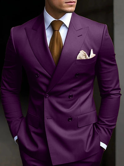 Herren Elegante Zweireihig Formell Hochzeitsgast Anzug Set | Zweiteiliges Set