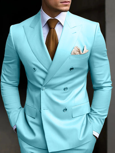 Herren Elegante Zweireihig Formell Hochzeitsgast Anzug Set | Zweiteiliges Set