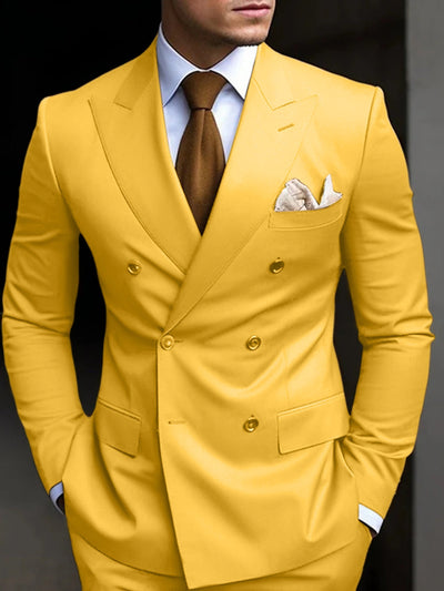 Herren Elegante Zweireihig Formell Hochzeitsgast Anzug Set | Zweiteiliges Set