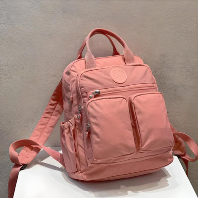 Gepolsterter Damen Rucksack Mit Seitentaschen | Mit Reißverschluss