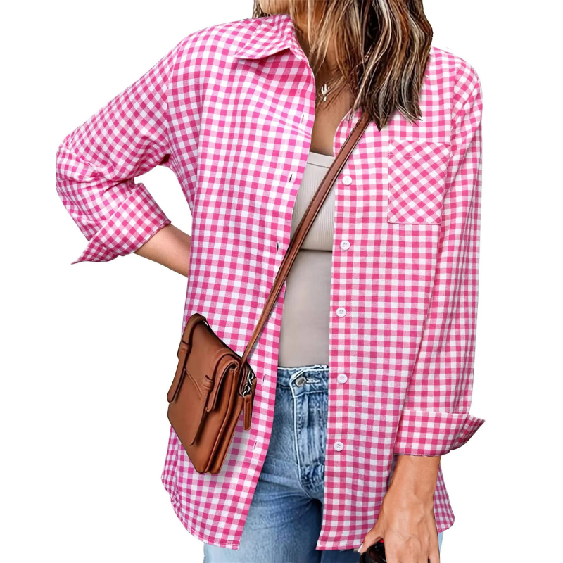 Flanell Button Down Hemd Für Damen | Langarm