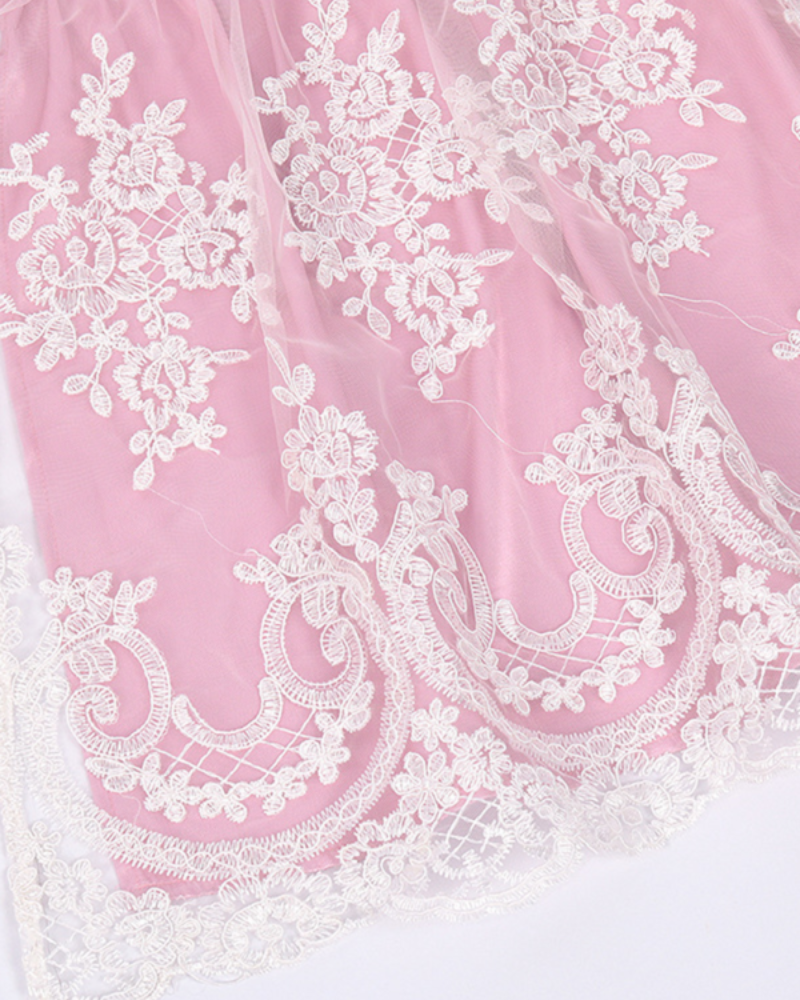 Damen Traditionelles Sommerkleid | Midi Dirndl in Rosa