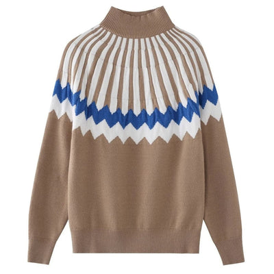 Zeila - Pullover mit geometrischem Muster und Rippbündchen