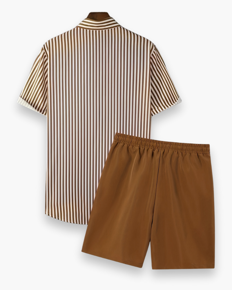 Herren Freizeit Set mit Streifen | Sommerlich & Bequem
