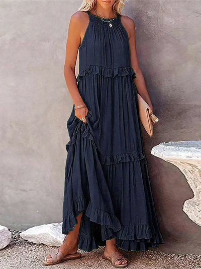 Madelyn | Bohemian Ruffled Maxi Dress