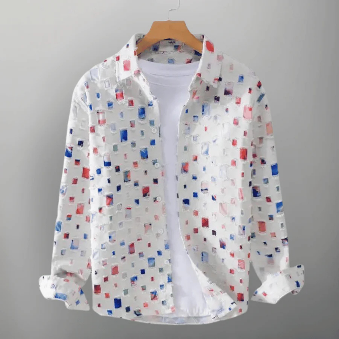 Herren Stylisches Langarm Button Down Hemd | Lässig