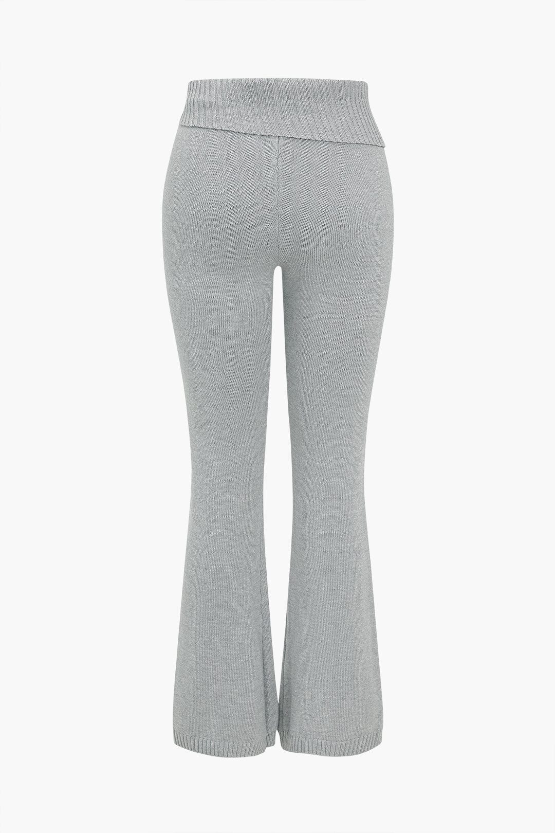 Ava | Strick-Set mit Kapuzenjacke & Schlaghose