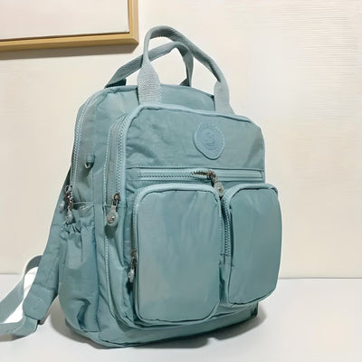 Gepolsterter Damen Rucksack Mit Seitentaschen | Mit Reißverschluss