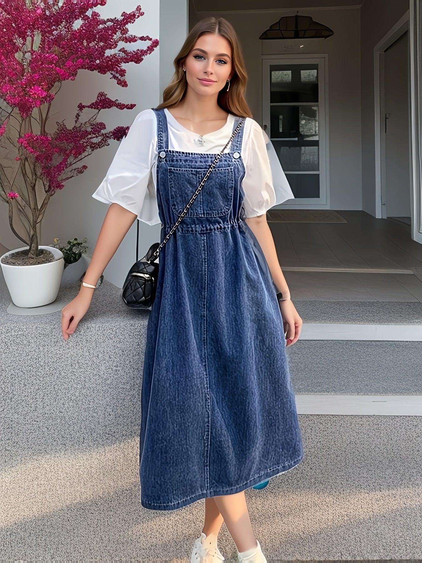 Solene | Elegantes und Stilvolles Denim-Maxikleid