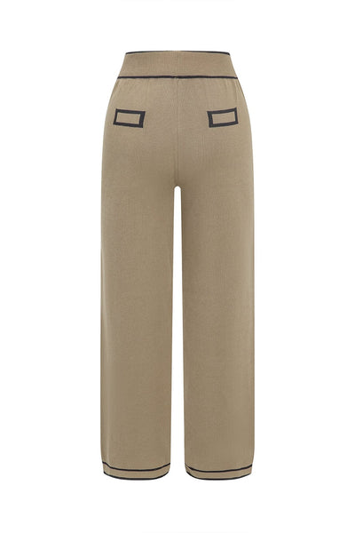 Athena | Elegantes Strick-Set mit Gürtel-Cardigan & Weitbein-Hose