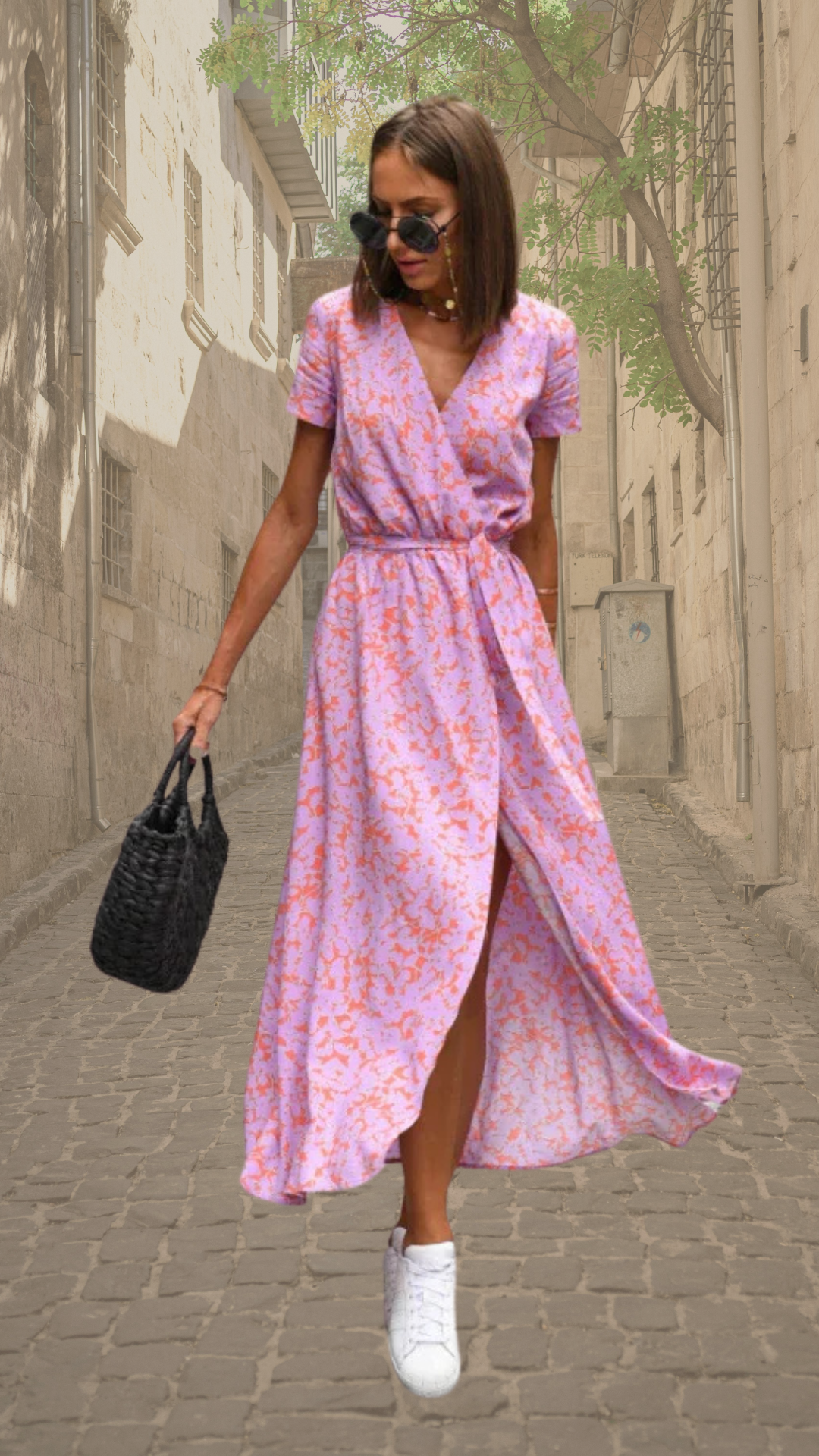 Aubrey | Statement Floral Wrap Maxi Dress