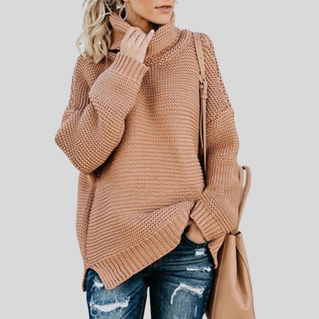 Kia - Grobstrick-Pullover mit Rollkragen