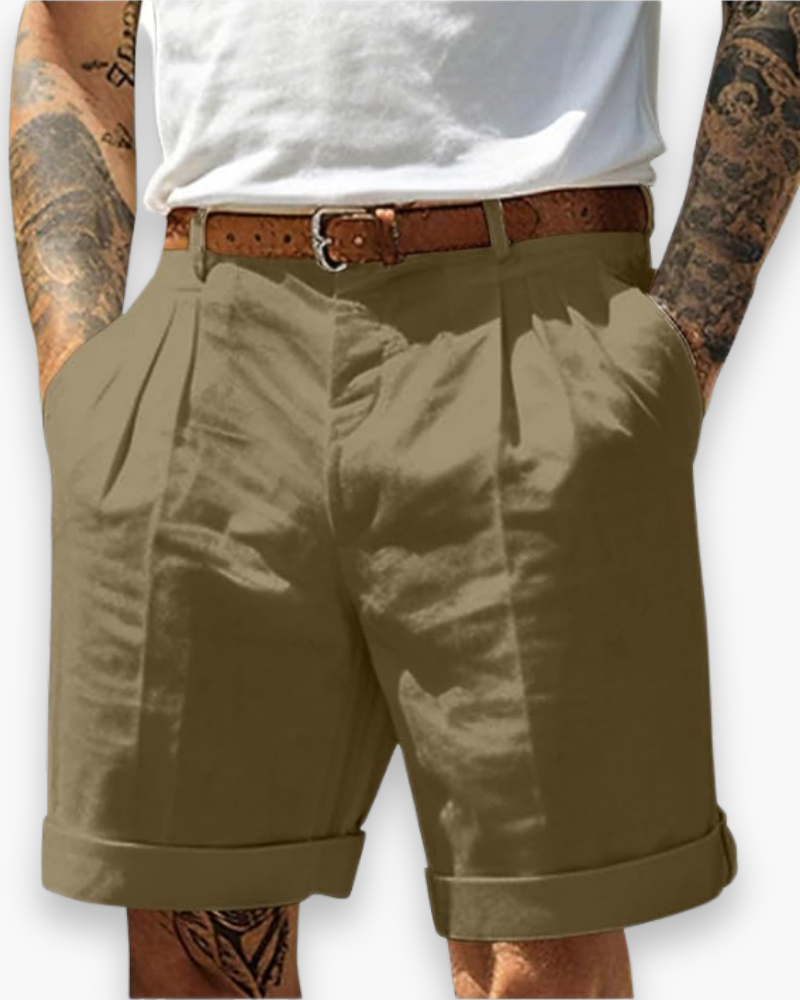 Herren Klassisch Gefaltete Shorts | Komfortabel