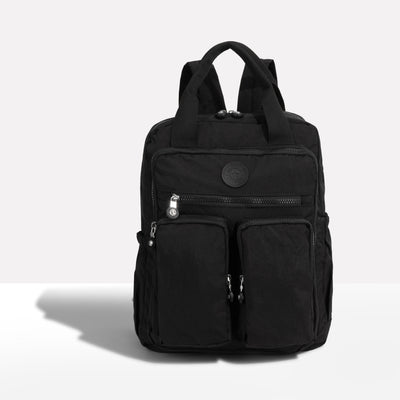 Gepolsterter Damen Rucksack Mit Seitentaschen | Mit Reißverschluss