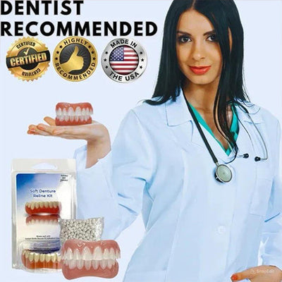 Prothesen Anpassungs-Set | Flexibles Silikon | Sicherer Sitz & Komfort | Für Ober- & Unterkiefer