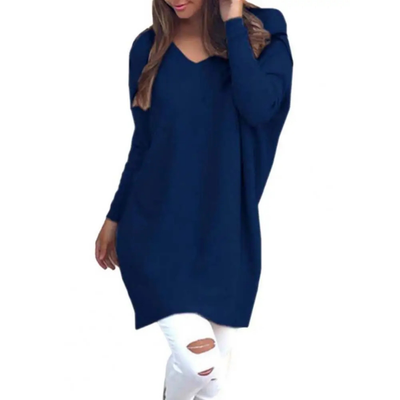 Damen Lässiger Oversized V-Ausschnitt Pullover | Gemütlich