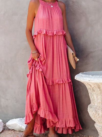 Madelyn | Bohemian Ruffled Maxi Dress