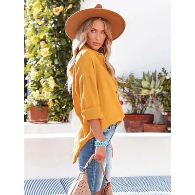 Langärmliges Freizeithemd Für Damen | Button Down