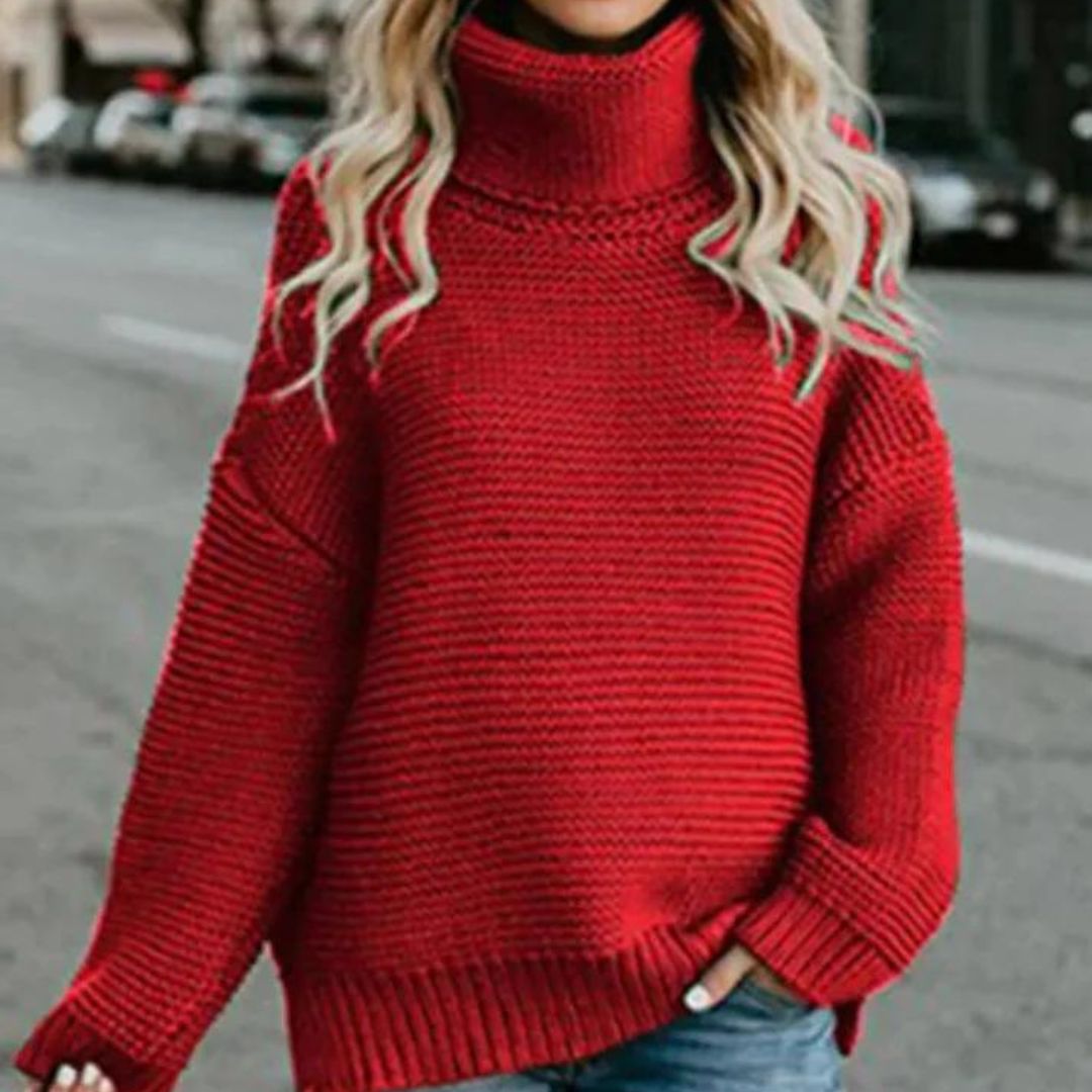 Kia - Grobstrick-Pullover mit Rollkragen