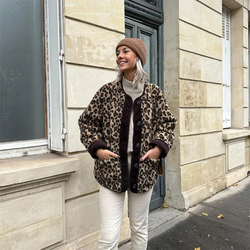 Sofia - Mantel Leopard Frau